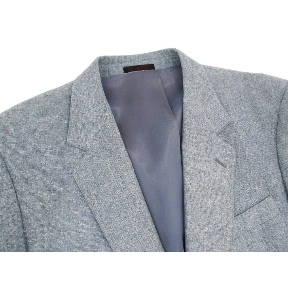 Vintage 80s Boston Traders Sport Coat Mens Sz 40S Textured Silk Blend Blazer